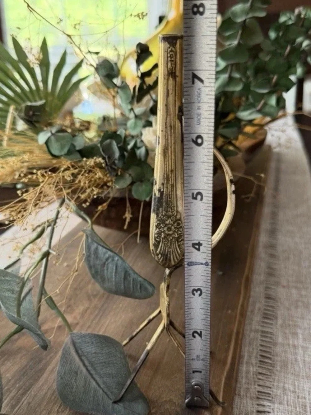 Folk Art Homemade Bud Vase Made From Fork With Handle